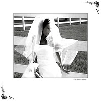Bride By Fence-Framed